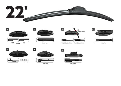 RTX RTX22OE - RTX-OE ESSUIE-GLACE 22" AVANT MULTI-FIT OE 7PCS